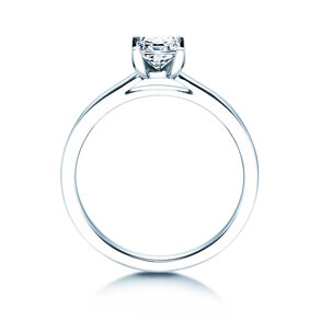 Verlovingsring Princess in 14K witgoud met diamant 0,50ct G/SI