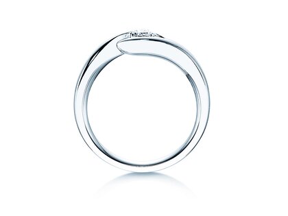 Verlovingsring Twist in platina 950/- met Lab-grown diamant 0,50ct E/VS