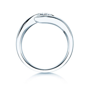 Verlovingsring Twist in platina 950/- met Lab-grown diamant 0,50ct E/VS