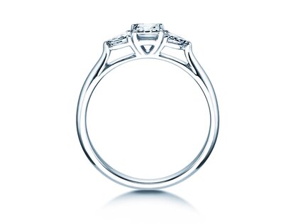 Verlovingsring Vivid Asscher in 14K witgoud met diamanten 0,53ct G/SI