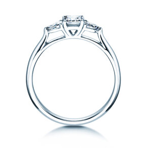 Verlovingsring Vivid Asscher in 14K witgoud met diamanten 0,53ct G/SI
