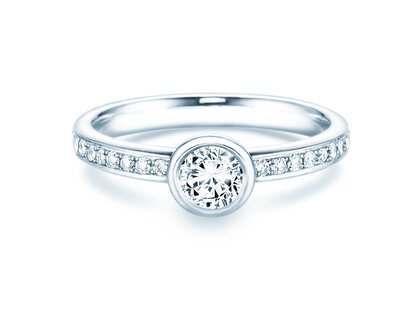 Verlovingsring Eternal Pavé in 18K witgoud met diamanten 0,60ct G/SI
