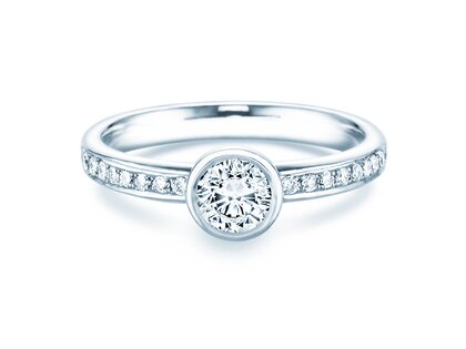 Verlovingsring Eternal Pavé in 14K witgoud met diamanten 0,70ct G/SI