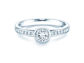 Verlovingsring Eternal Pavé in 14K witgoud met diamanten 0,70ct G/SI