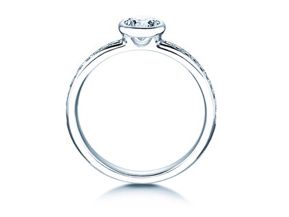 Verlovingsring Eternal Pavé in 14K witgoud met diamanten 0,70ct G/SI