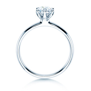 Verlovingsring Classic 6 in 18K witgoud met diamant 0,75ct H/SI