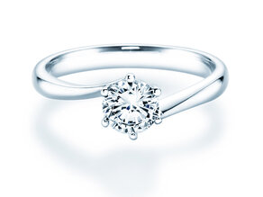 Verlovingsring Devotion in 14K witgoud met diamant 0,75ct H/SI