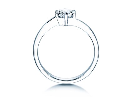 Verlovingsring Devotion in 14K witgoud met diamant 0,75ct H/SI