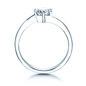 Verlovingsring Devotion in 14K witgoud met diamant 0,75ct H/SI