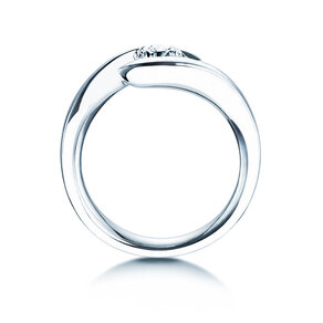 Verlovingsring Twist in 9K witgoud met diamant 0,75ct H/SI