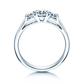 Verlovingsring 3 Stones in 18K witgoud met diamanten 1,00ct G/SI