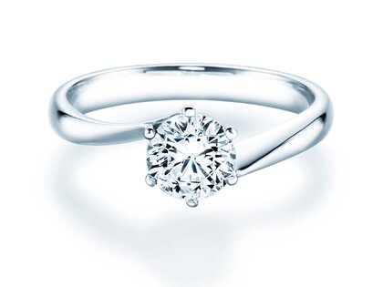 Verlovingsring Devotion in 18K witgoud met diamant 1,00ct H/SI