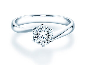 Verlovingsring Devotion in 18K witgoud met diamant 1,00ct H/SI