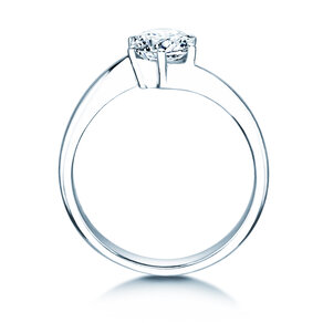 Verlovingsring Devotion in 18K witgoud met diamant 1,00ct H/SI