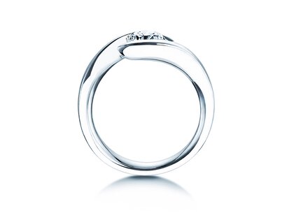 Verlovingsring Twist in 9K witgoud met Lab-grown diamant 1,00ct E/VS