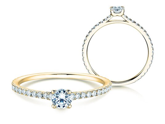 Verlovingsring Pure Diamond in 9K geelgoud met Lab-grown diamanten 0,54ct E/VS