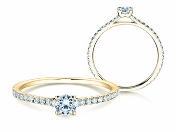Verlovingsring Pure Diamond in 9K witgoud met diamanten 0,49ct G/SI