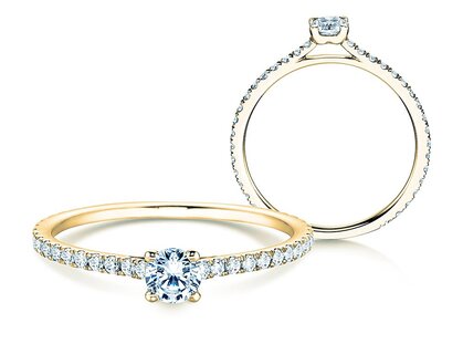 Verlovingsring Pure Diamond in 14K geelgoud met diamanten 0,54ct G/SI