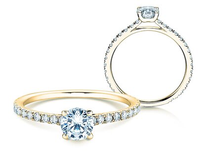 Verlovingsring Pure Diamond in 18K geelgoud met diamanten 0,82ct