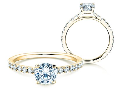 Verlovingsring Pure Diamond in 14K geelgoud met diamanten 1,17ct G/SI
