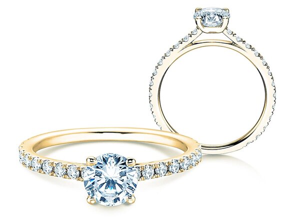 Verlovingsring Pure Diamond in 14K geelgoud met diamanten 1,17ct G/SI