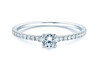 Verlovingsring Pure Diamond in 9K witgoud met Lab-grown diamanten 0,54ct E/VS