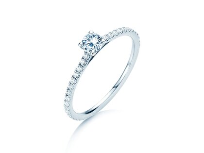 Verlovingsring Pure Diamond in 9K witgoud met Lab-grown diamanten 0,54ct E/VS