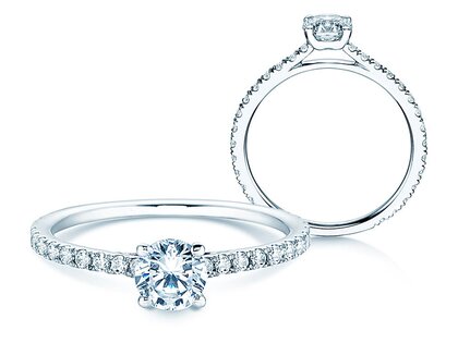 Verlovingsring Pure Diamond in 14K witgoud met diamanten 0,92ct G/SI
