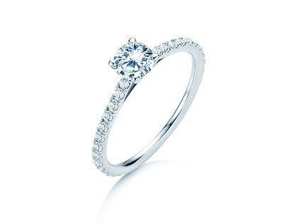 Verlovingsring Pure Diamond in 14K witgoud met diamanten 0,92ct G/SI
