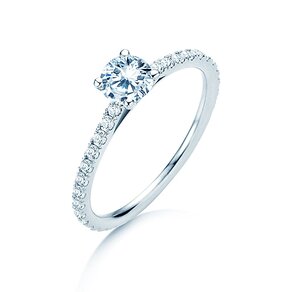 Verlovingsring Pure Diamond in 14K witgoud met diamanten 0,92ct G/SI