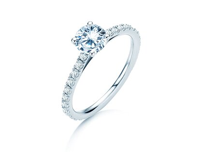 Verlovingsring Pure Diamond in 18K witgoud met diamanten 1,48ct G/SI