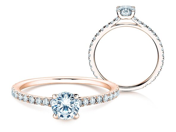 Verlovingsring Pure Diamond in 18K roségoud met diamanten 0,92ct G/SI