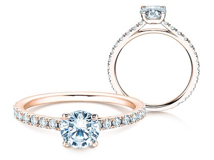 Verlovingsring Pure Diamond in 18K roségoud met diamanten 1,17ct G/SI