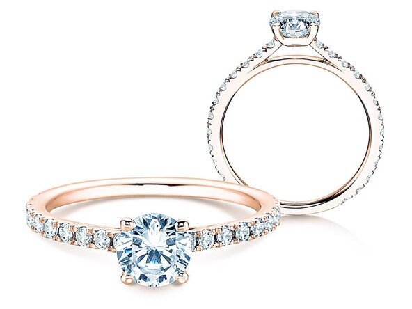Verlovingsring Pure Diamond in 18K roségoud met diamanten 1,17ct G/SI
