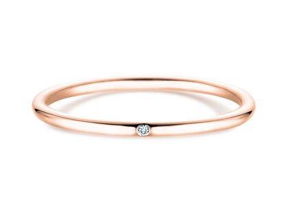 Verlovingsring Promise Petite in 14K roségoud met diamant 0,005ct G/SI