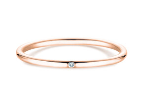 Verlovingsring Promise Petite in 14K roségoud met diamant 0,005ct G/SI
