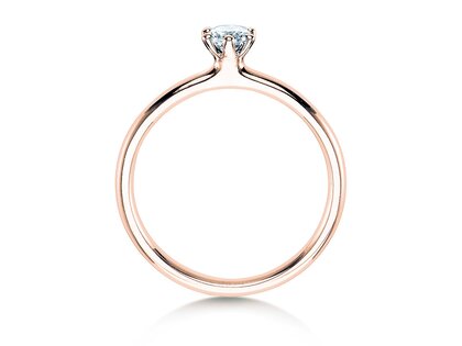 Verlovingsring Classic 6 in 14K roségoud met diamant 0,20ct G/IF