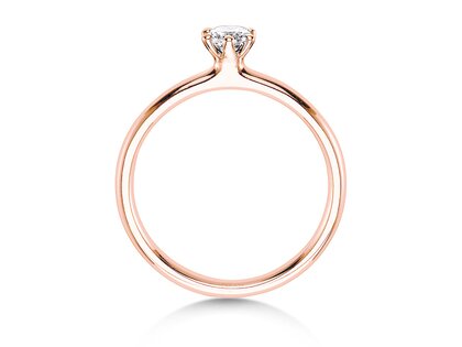 Verlovingsring Classic 6 in 14K roségoud met diamant 0,20ct G/IF