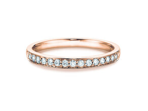 Verlovingsring Alliance-/Eternityring in 14K roségoud met diamanten 0,125ct G/SI