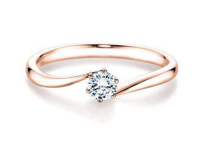 Verlovingsring Devotion in 14K roségoud met diamant 0,35ct G/SI