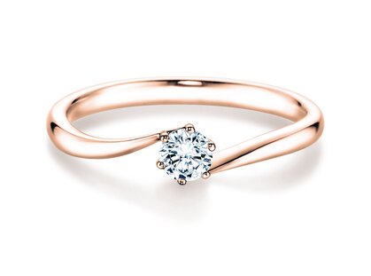 Verlovingsring Devotion in 14K roségoud met diamant 0,07ct G/SI