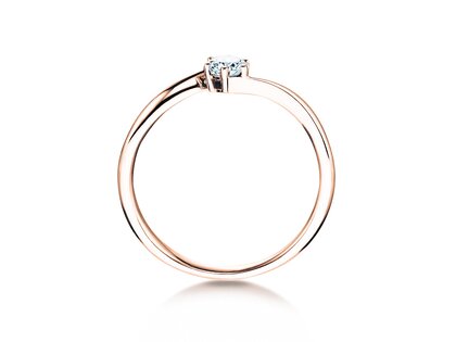 Verlovingsring Devotion in 14K roségoud met diamant 0,35ct G/SI