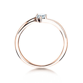Verlovingsring Devotion in 14K roségoud met diamant 0,35ct G/SI