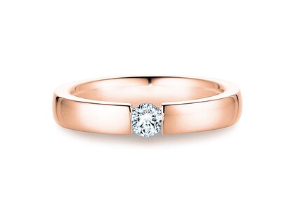 Verlovingsring Infinity in 9K roségoud met diamant 0,25ct H/SI