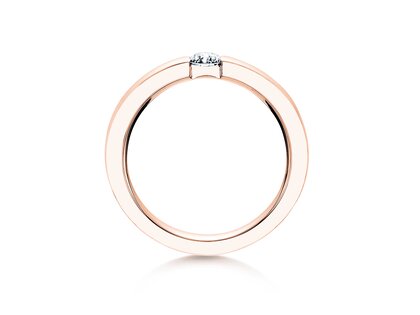 Verlovingsring Infinity in 9K roségoud met diamant 0,25ct H/SI