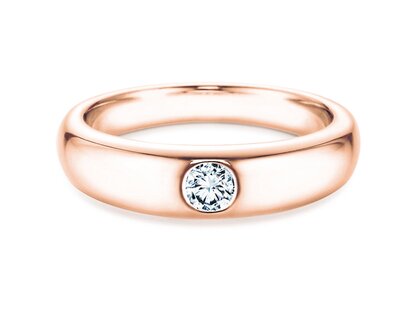 Verlovingsring Promise in 9K roségoud met diamant 0,03ct H/SI