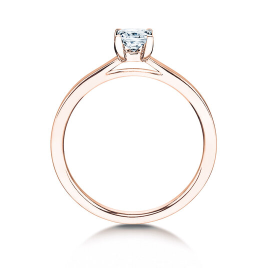 Verlovingsring Princess in 9K roségoud met Lab-grown diamant 0,15ct