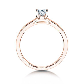 Verlovingsring Princess in 14K roségoud met diamant 0,25ct G/SI