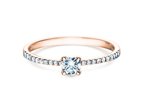 Verlovingsring Grace in 18K roségoud met diamanten 0,70ct G/SI