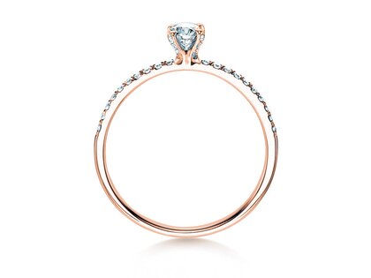 Verlovingsring Grace in 18K roségoud met diamanten 0,70ct G/SI